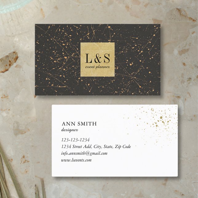 Modern Professional Black Gold Business Card (Creator Uploaded)