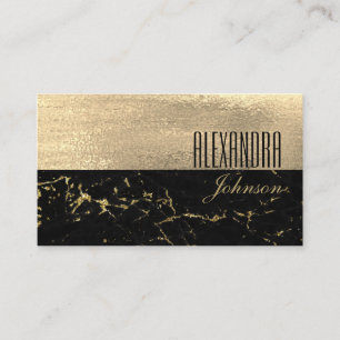 Modern Professional Black Gold Business Card