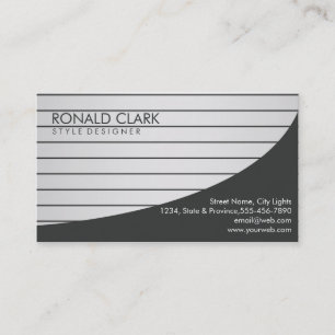 Modern Professional Black Silver Metal Steel Business Card