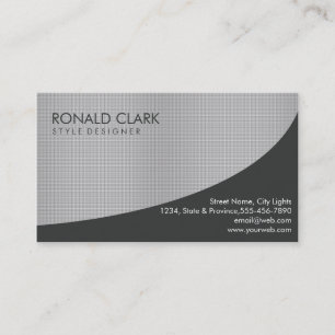 Modern Professional Black Silver Metal Steel Business Card