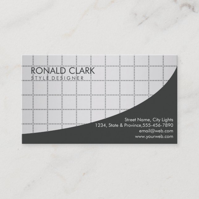 Modern Professional Black Silver Metal Steel Business Card (Front)