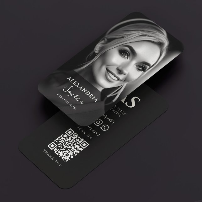 Modern Professional Black White Photo Transparent Business Card (Modern Professional Black White Photo Transparent Business Card
)