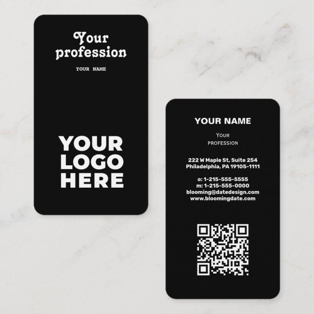 Modern Professional Business Card for Entrepreneur (Front/Back)