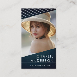 Modern Professional Business Card with Photo, Logo
