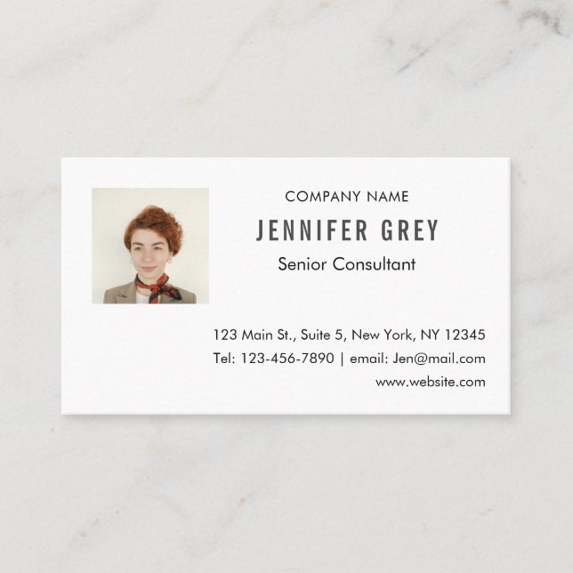 Modern Professional Business Card with QR Code (Front)