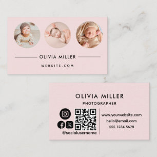 Modern Professional Business Card with QR Code