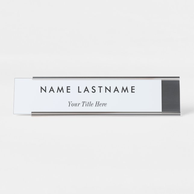 Modern Professional Business  Desk Name Plate (Front)