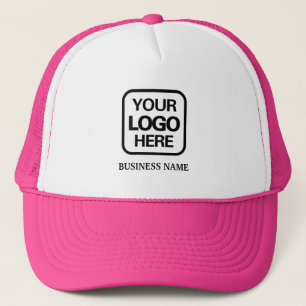 Modern Professional Business Logo Magenta Trucker Hat