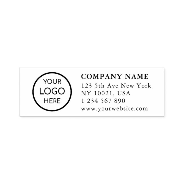 Modern & Professional Business Logo Return Address Self-inking Stamp (Design)