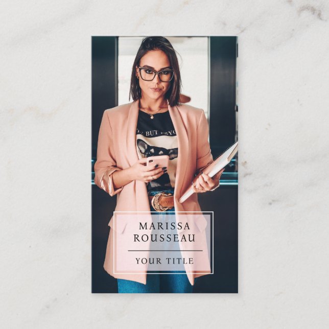 Modern Professional Business Photo Business Card (Front)