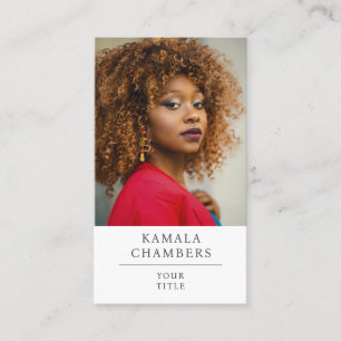 Modern Professional Business Photo Glamourous Business Card