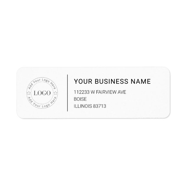 Modern Professional Business Return Address (Front)