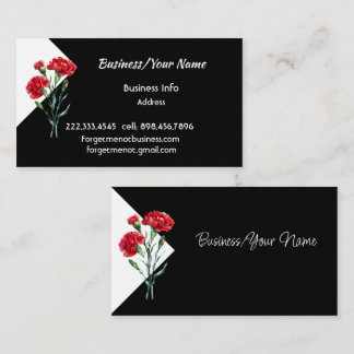 Modern Professional Carnatiorn Garden Flower Business Card