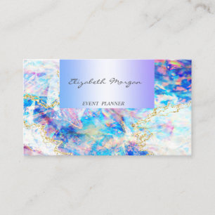 Modern Professional Charming Holographic Opal Business Card