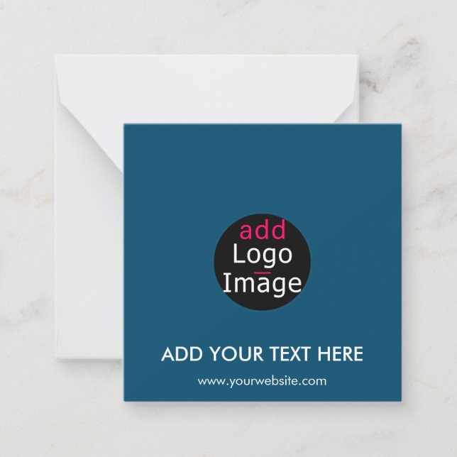 Modern Professional Chic Custom Brand Ocean Blue Card (Front)