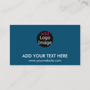 Modern Professional Chic Custom Brand Ocean Blue Enclosure Card