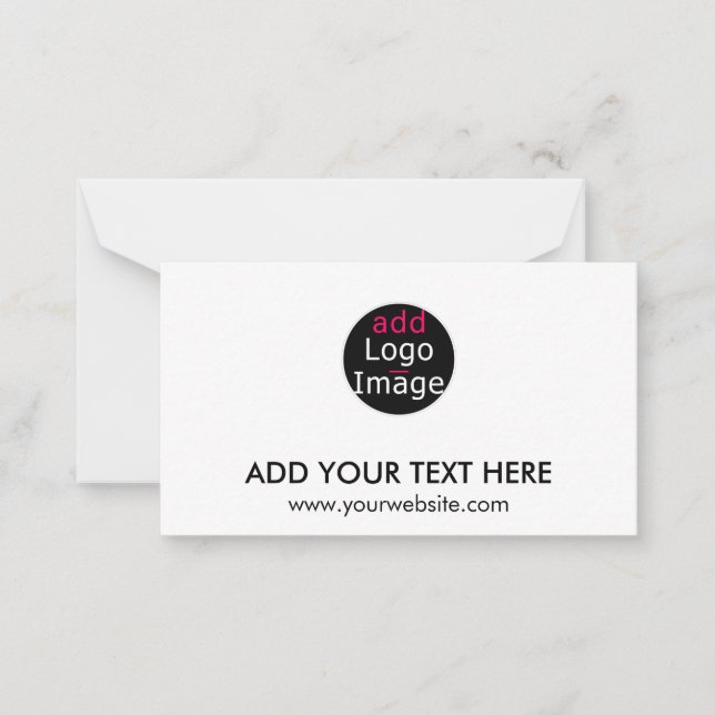 Modern Professional Chic Custom Brand White Card (Front)