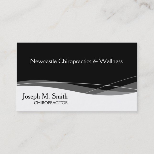Modern Professional Chiropractor Business Card (Front)