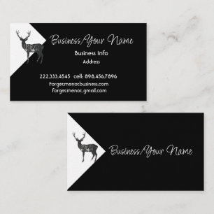 Modern Professional Classic Logo Stag Deer Business Card