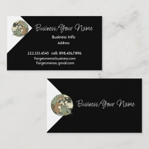 Modern Professional Classic Pest Control Raccoon  Business Card