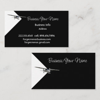 Modern Professional Classic Private Plane Flying Business Card