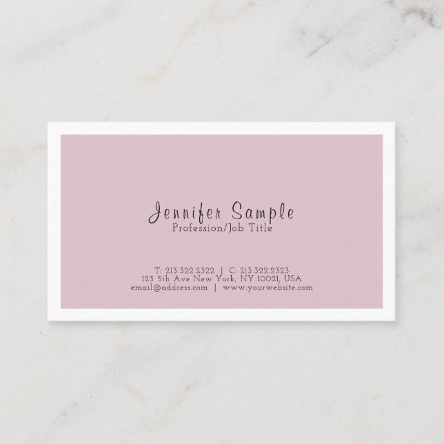 Modern Professional Classy Colour Simple Design Business Card (Front)