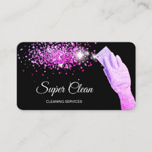 Modern Professional Cleaning House Keeping Business Card