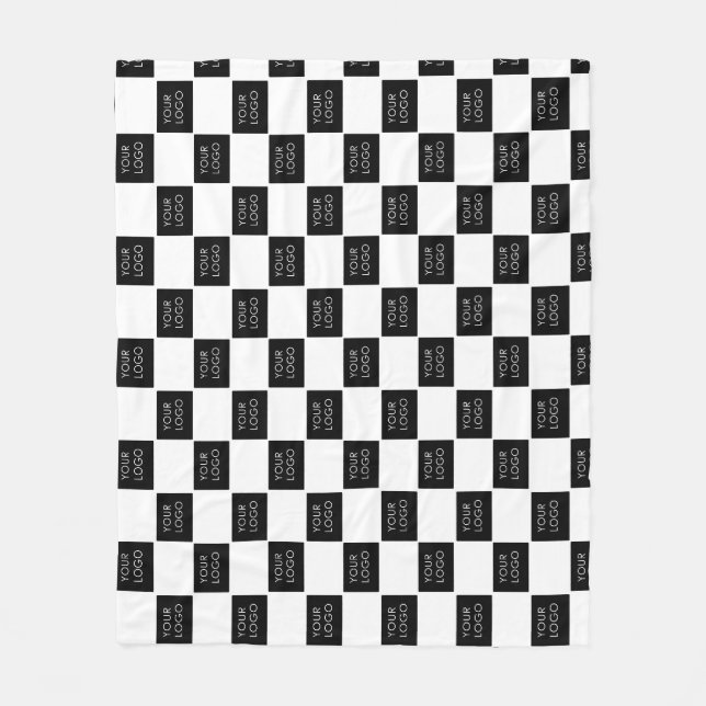 Modern Professional Company Business Logo Promo   Fleece Blanket (Front)