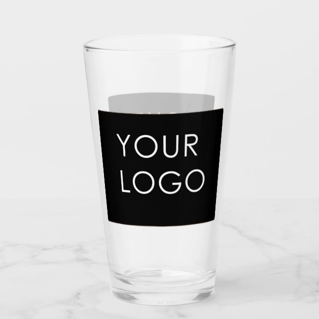 Modern Professional Company Business Logo Promo Glass (Front)