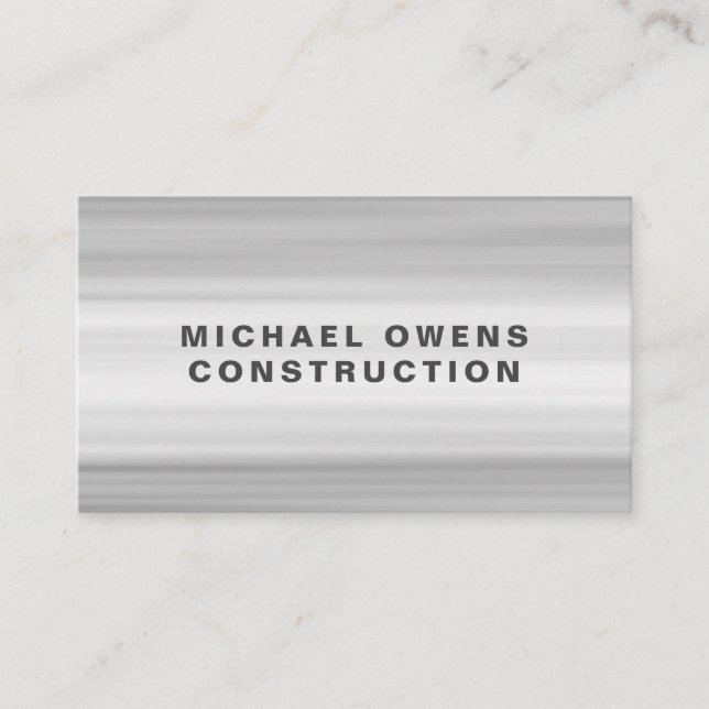 Modern Professional Construction Business Card (Front)