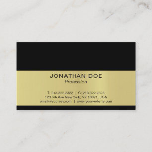 Modern Professional Creative Black and Gold Luxe Business Card