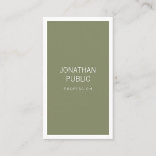 Modern Professional Creative Design Clean Plain Business Card