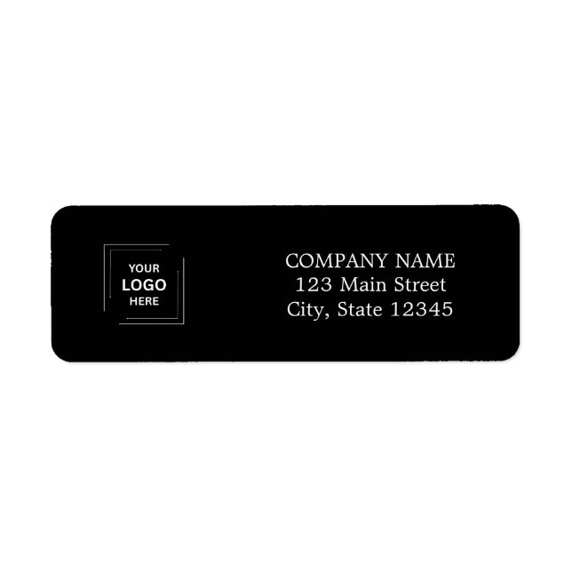 Modern Professional Custom Black Business Logo  (Front)