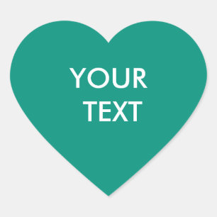 Modern Professional Custom Brand Emerald Green Heart Sticker