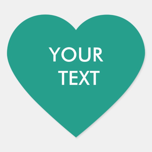 Modern Professional Custom Brand Emerald Green Heart Sticker (Front)