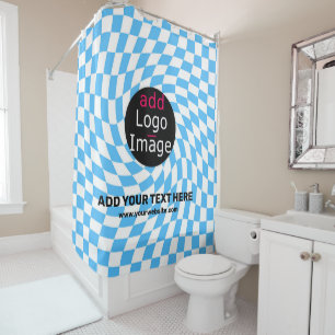 Modern Professional Custom Business Chequered Blue