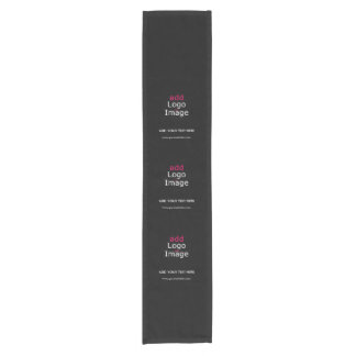 Modern Professional Custom Business Chic Black Short Table Runner