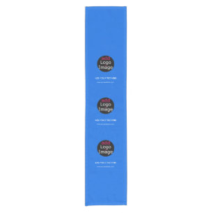 Modern Professional Custom Business Chic Blue Short Table Runner