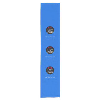 Modern Professional Custom Business Chic Blue Short Table Runner