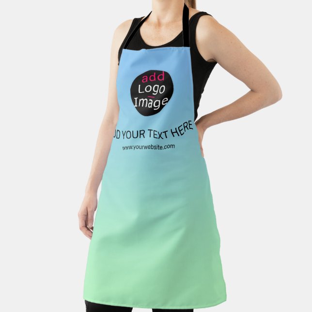 Modern Professional Custom Business Chic Gradient Apron (Insitu)