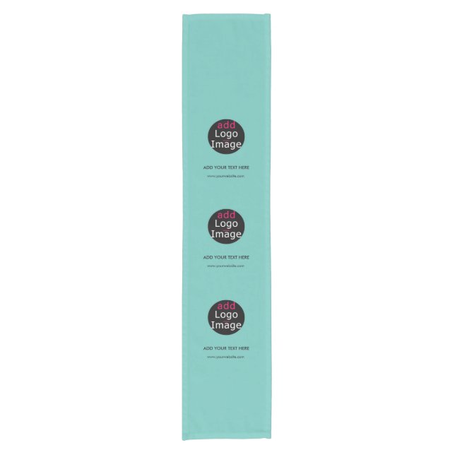 Modern Professional Custom Business Chic Mint Short Table Runner (Front)