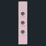 Modern Professional Custom Business Dusty Pink Short Table Runner<br><div class="desc">Trendy professional modern customizable design to improve brand awareness,  build a recognizable brand and create something unique.  Customizable business design on dusty rose pink coloured background. You can develop your own design and add your text (personal or business),  logo,  image,  colours ... </div>