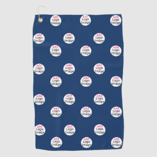 Modern Professional Custom Business Navy Blue Golf Towel