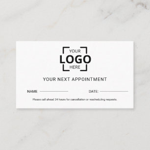 Modern Professional Custom Logo Design Appointment Card
