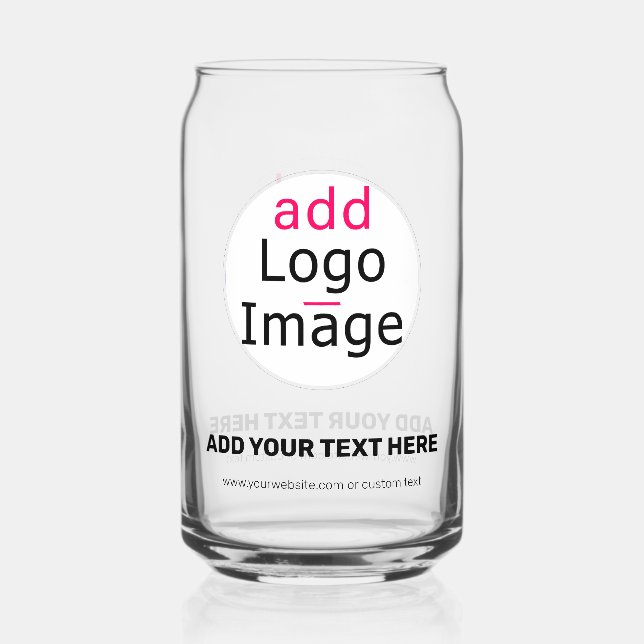 Modern Professional Customizable Business Chic  Can Glass (Front)