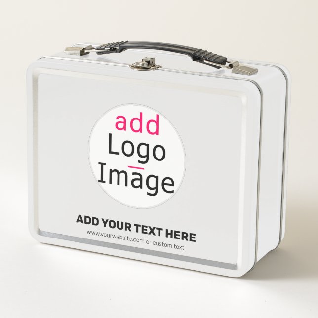 Modern Professional Customizable Business Chic  Metal Lunch Box (Front)