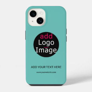Modern Professional Customizable Business Mint  iPhone 14 Case