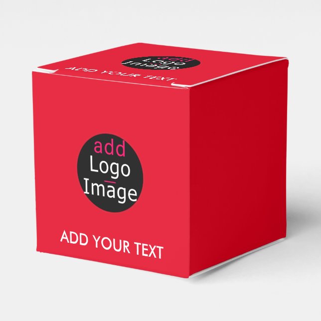 Modern Professional Customizable Business Red Favor Box (Front Side)