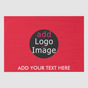 Modern Professional Customizable Business Red Tissue Paper
