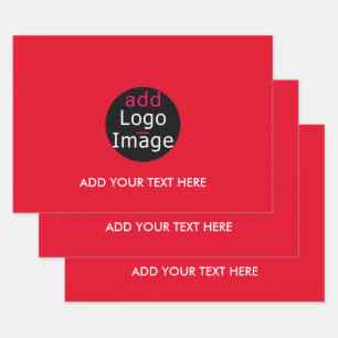 Modern Professional Customizable Business Red Wrapping Paper Sheet